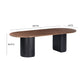 Marlow 102" Wood Oval Dining Table - Black