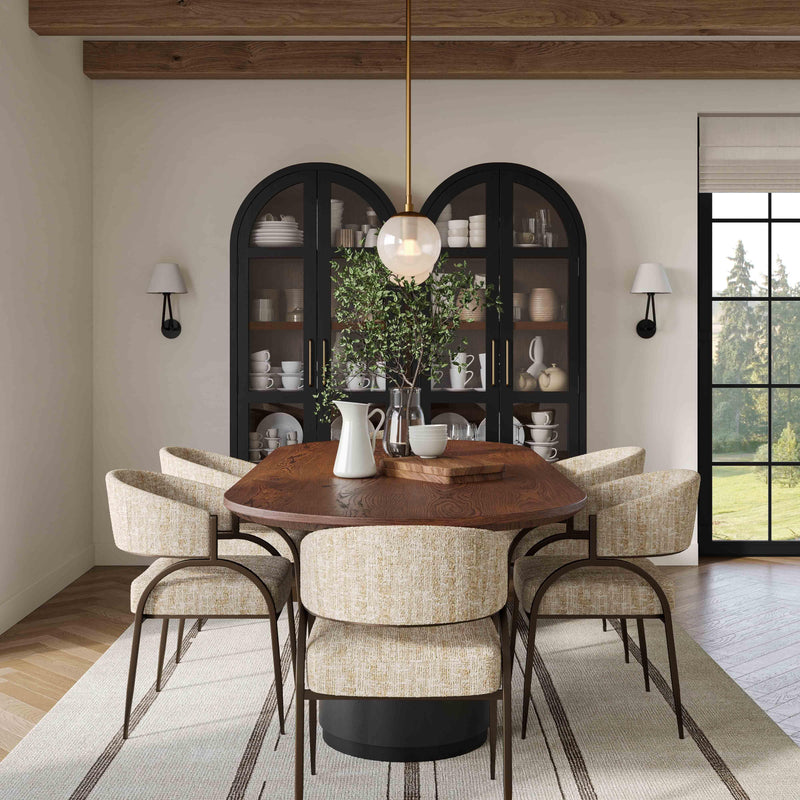 Marlow 102" Wood Oval Dining Table - Black