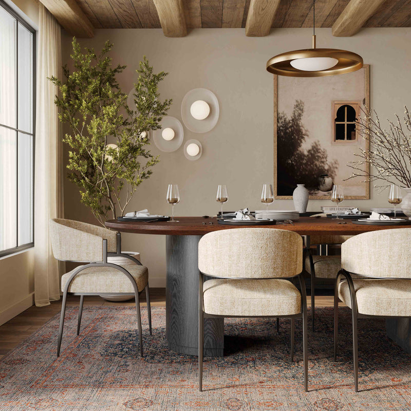 Marlow 102" Wood Oval Dining Table - Black