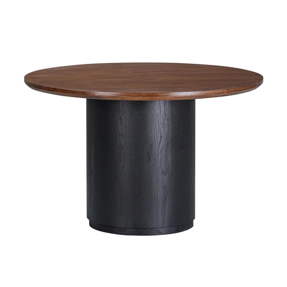 Marlow 48" Wood Round Dining Table - Black