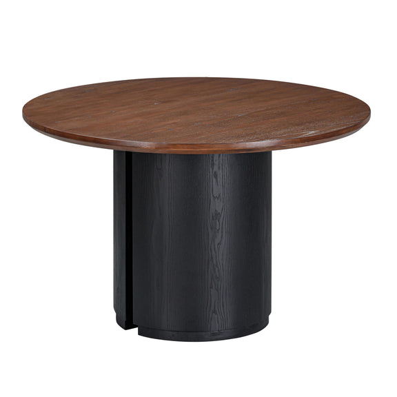 Marlow 48" Wood Round Dining Table - Black