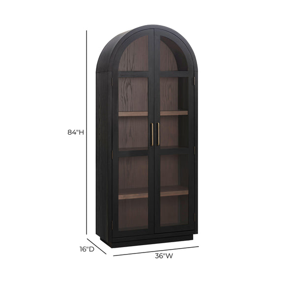 Marlow Wood Display Cabinet - Black