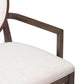 Mila Dark Brown and Beige Performance Fabric Dining Armchair