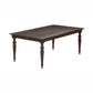 Mila 74"-114" Dark Brown Extendable Rectangular Dining Table