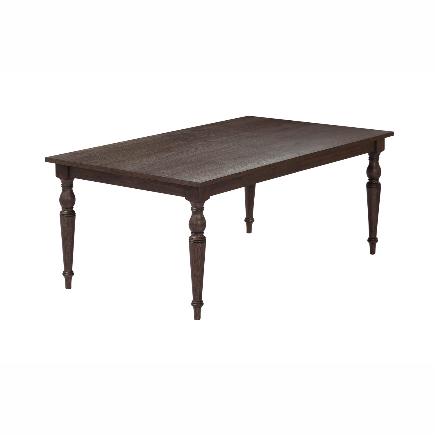Mila 74"-114" Dark Brown Extendable Rectangular Dining Table