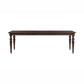 Mila 74"-114" Dark Brown Extendable Rectangular Dining Table
