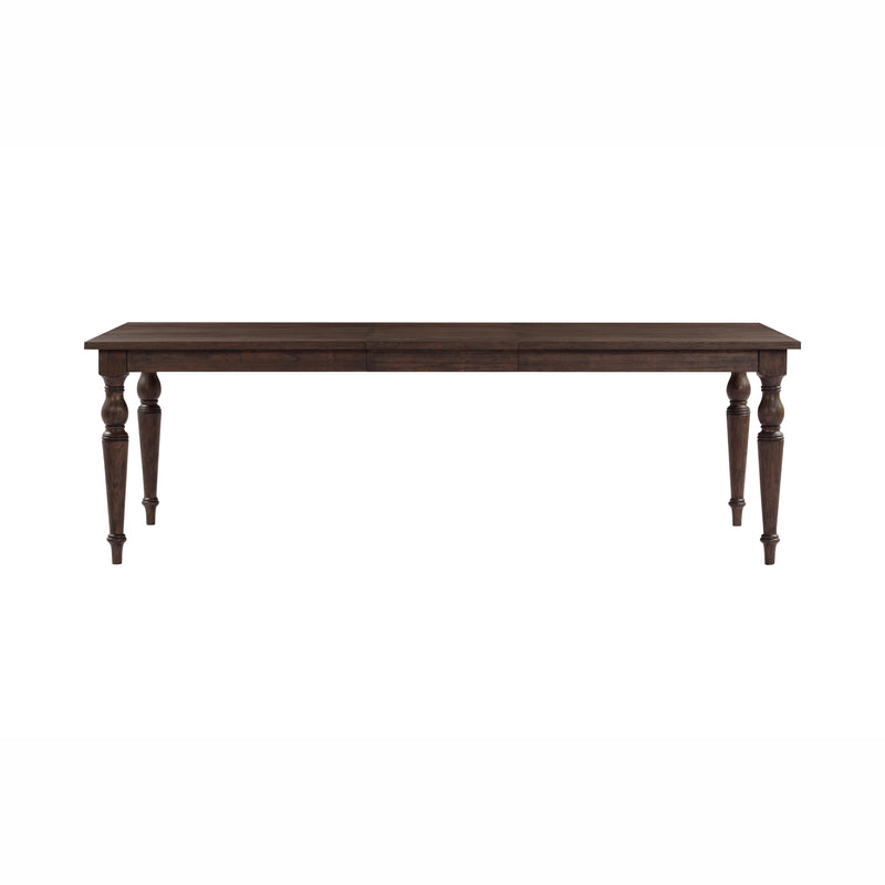 Mila 74"-114" Dark Brown Extendable Rectangular Dining Table
