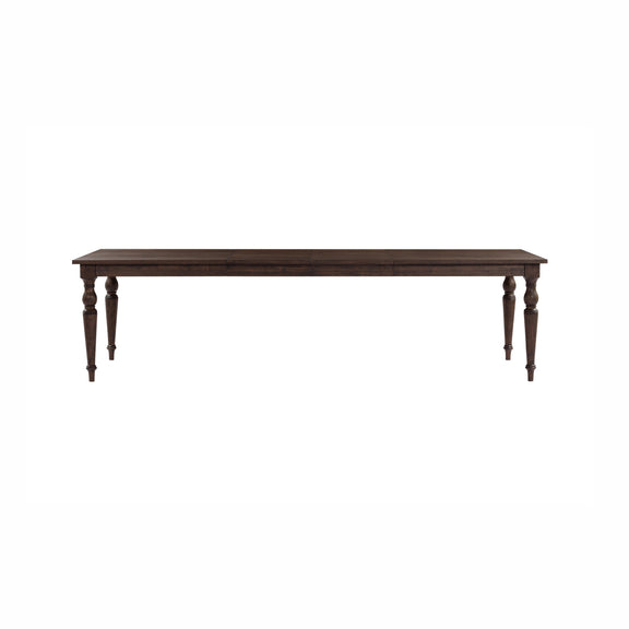 Mila 74"-114" Dark Brown Extendable Rectangular Dining Table