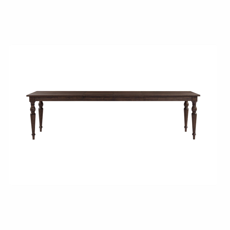 Mila 74"-114" Dark Brown Extendable Rectangular Dining Table