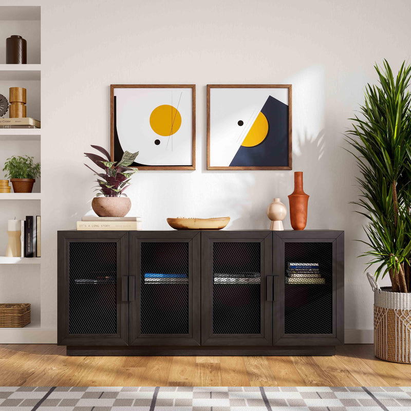 Nolan 72" Wood Console - Black