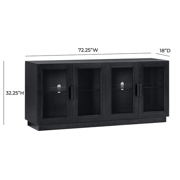 Nolan 72" Wood Console - Black