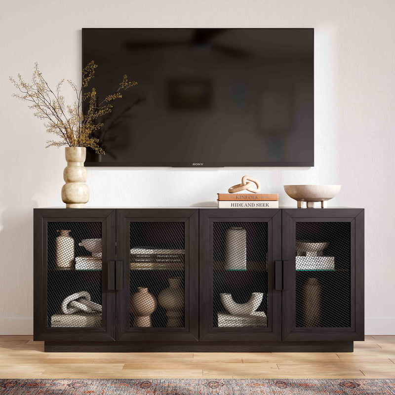 Nolan 72" Wood Console - Black
