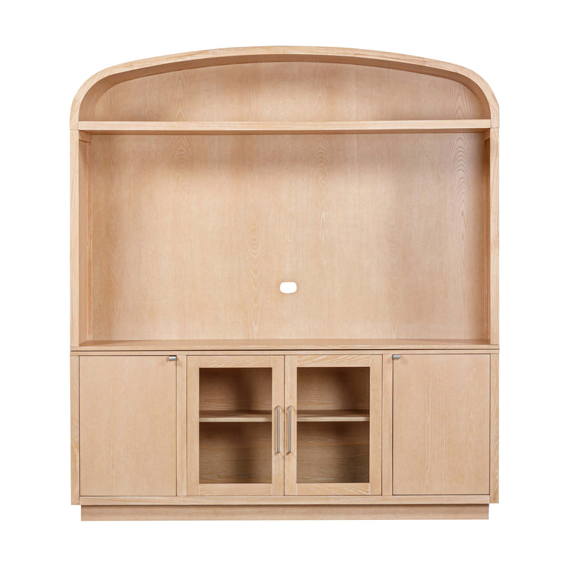 Marlow 77" Wood Entertainment Center - Natural