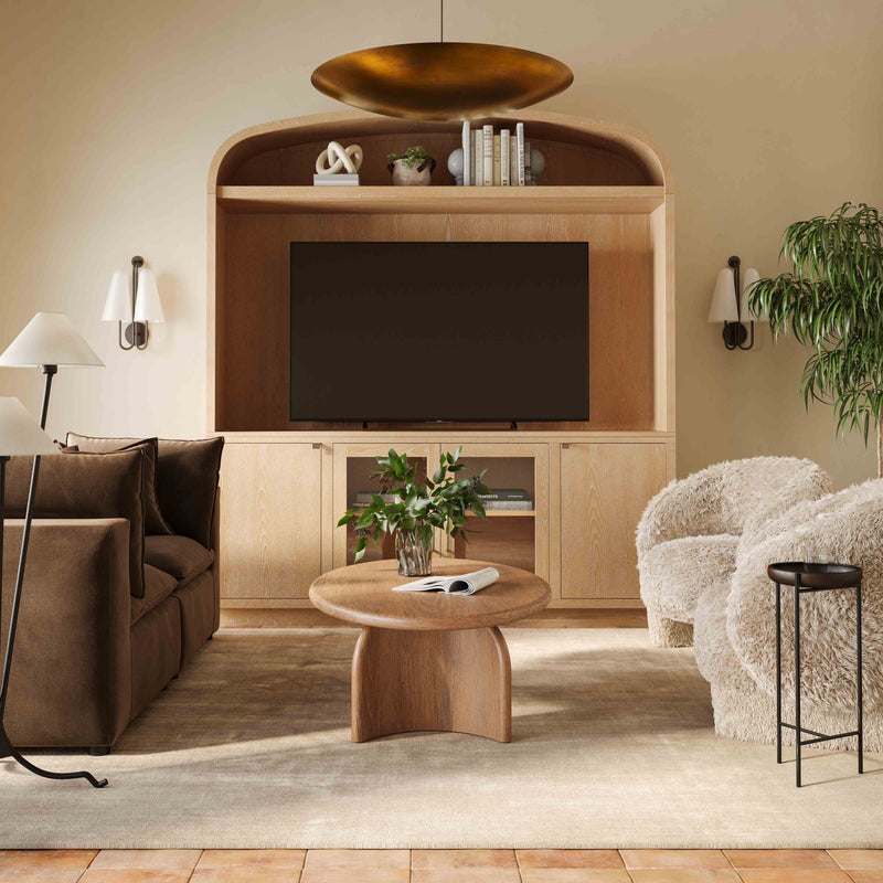 Marlow 77" Wood Entertainment Center - Natural