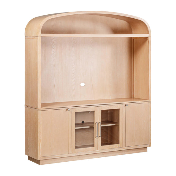 Marlow 77" Wood Entertainment Center - Natural