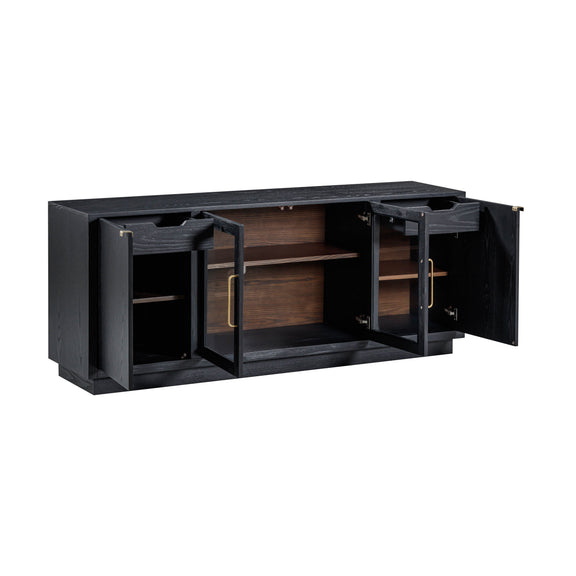 Marlow 77" Wood Console - Black