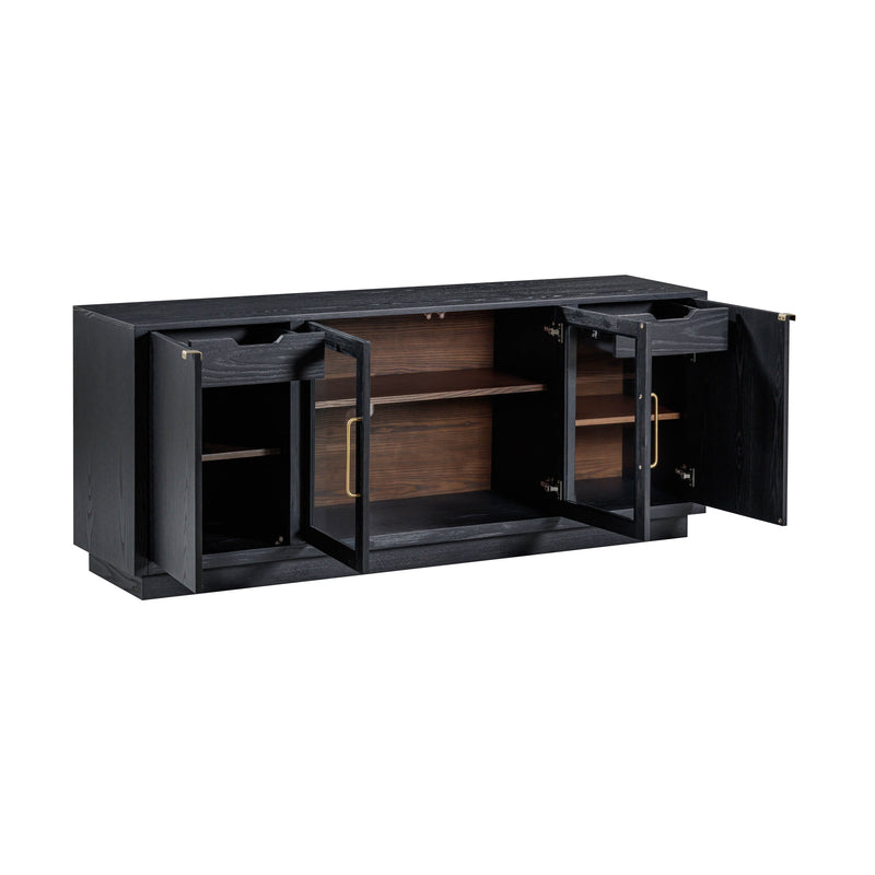 Marlow 77" Wood Console - Black