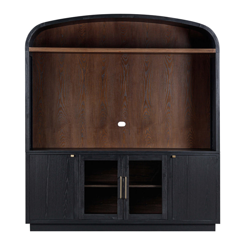 Marlow 77" Wood Entertainment Center - Black
