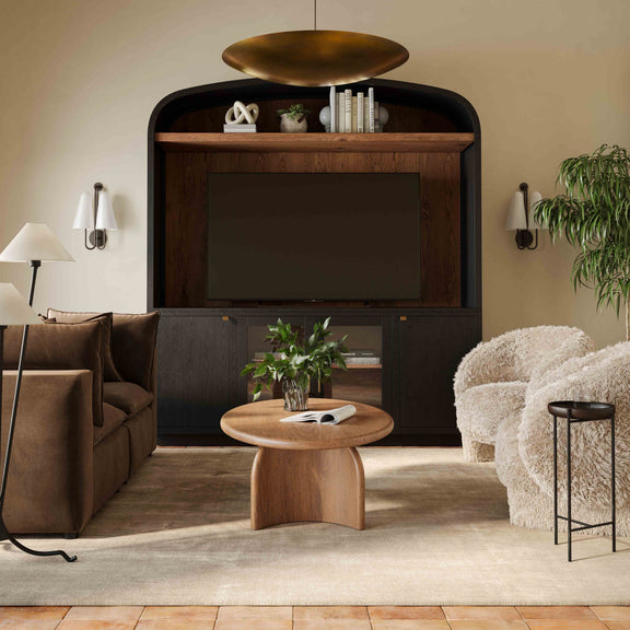 Marlow 77" Wood Entertainment Center - Black
