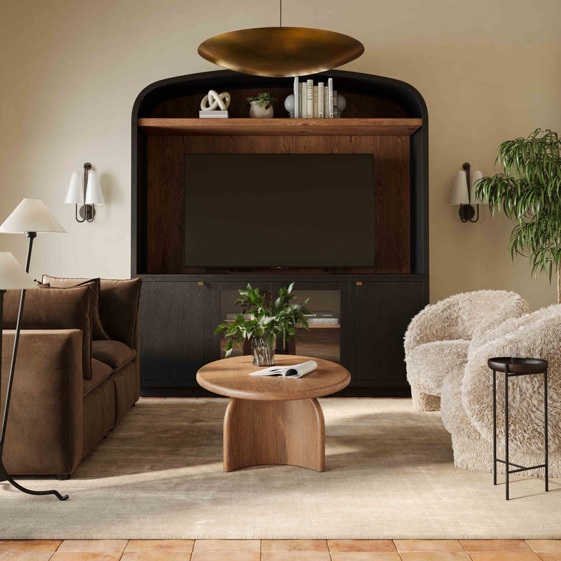 Marlow 77" Wood Entertainment Center - Black