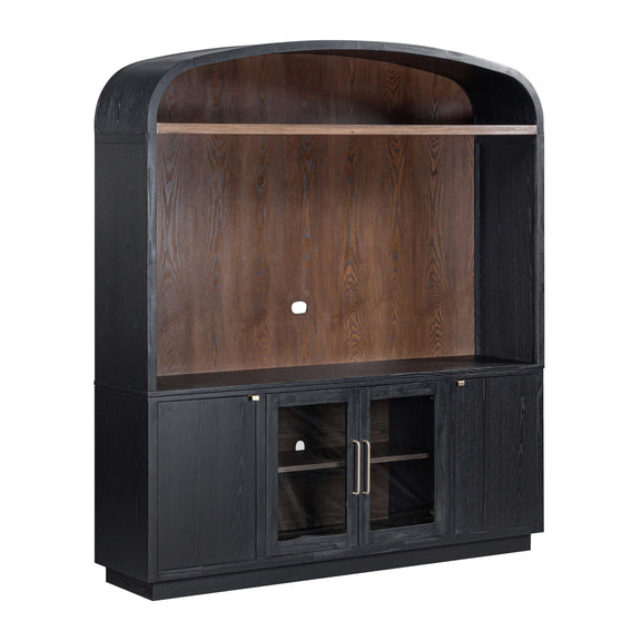 Marlow 77" Wood Entertainment Center - Black