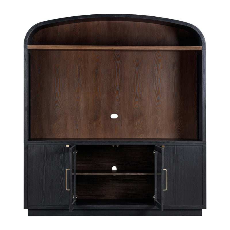 Marlow 77" Wood Entertainment Center - Black