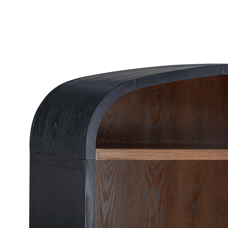 Marlow 77" Wood Entertainment Center - Black
