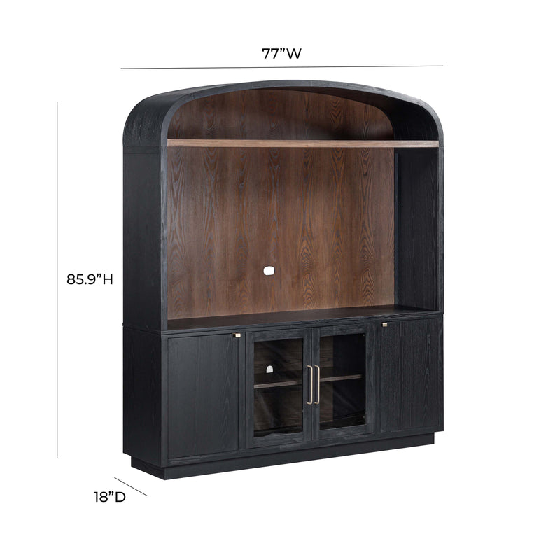 Marlow 77" Wood Entertainment Center - Black