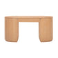 Marlow 64" Wood Executive Desk With Storage - Natural