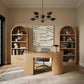 Marlow 64" Wood Executive Desk With Storage - Natural
