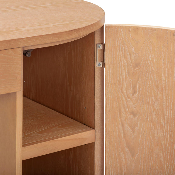 Marlow 64" Wood Executive Desk With Storage - Natural