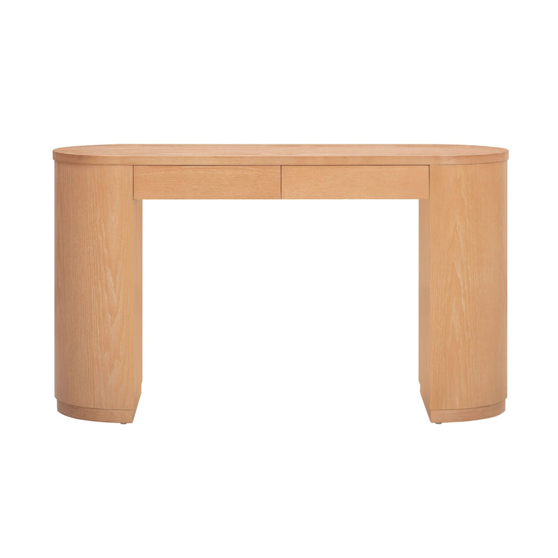 Marlow 52" Wood 2-Drawer Writing Desk - Natural