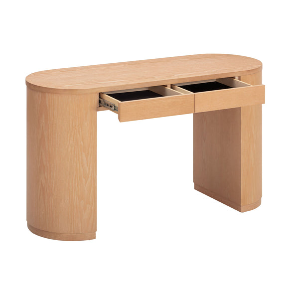Marlow 52" Wood 2-Drawer Writing Desk - Natural