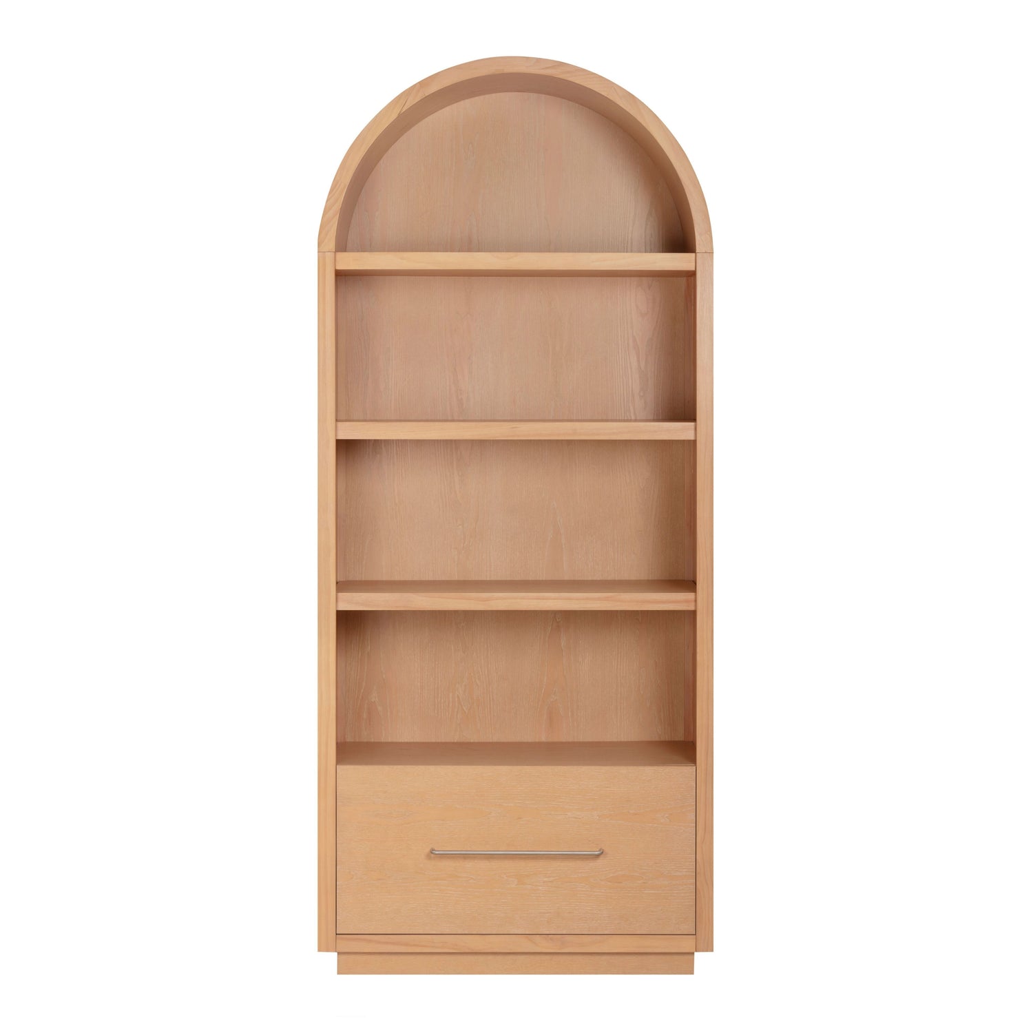 Marlow Wood Bookcase With File Drawer - Natural