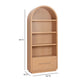 Marlow Wood Bookcase With File Drawer - Natural