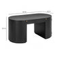 Marlow 64" Wood Executive Desk With Storage - Black