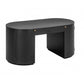 Marlow 64" Wood Executive Desk With Storage - Black