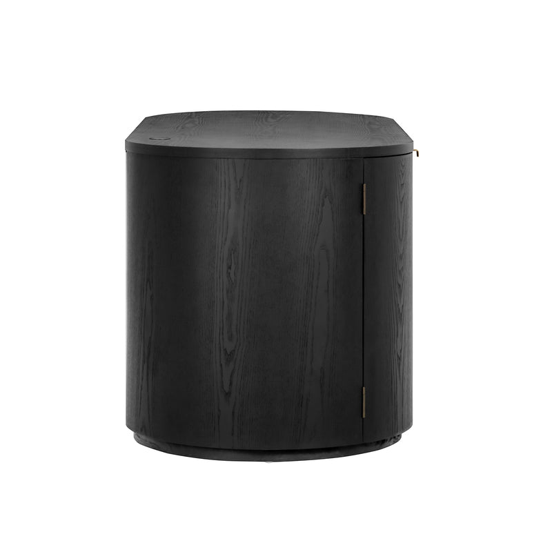 Marlow 64" Wood Executive Desk With Storage - Black
