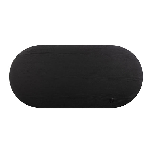 Marlow 64" Wood Executive Desk With Storage - Black