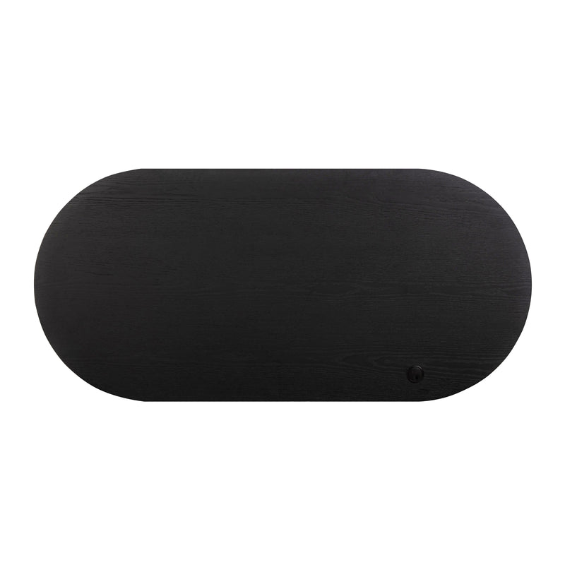Marlow 64" Wood Executive Desk With Storage - Black