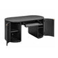 Marlow 64" Wood Executive Desk With Storage - Black