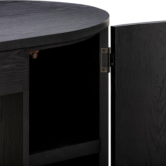 Marlow 64" Wood Executive Desk With Storage - Black
