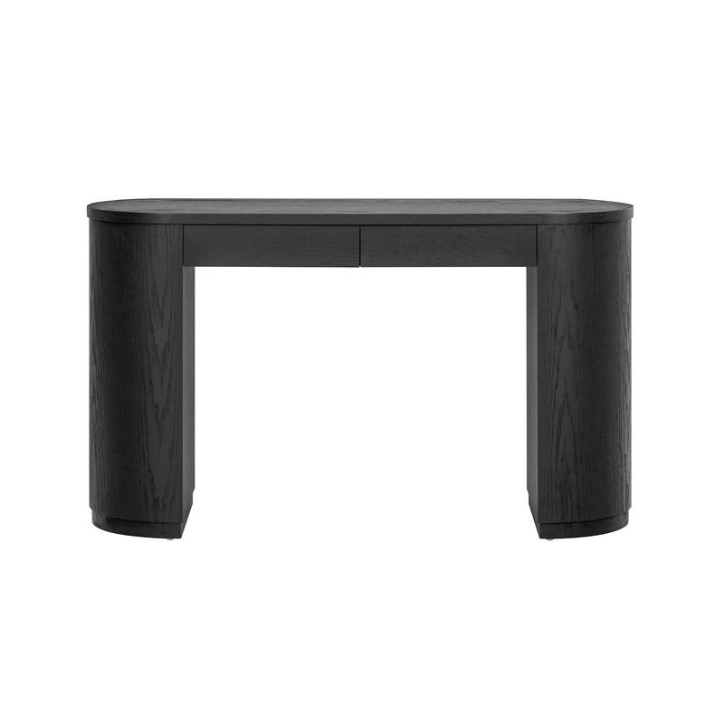 Marlow 52" Wood 2-Drawer Writing Desk - Black