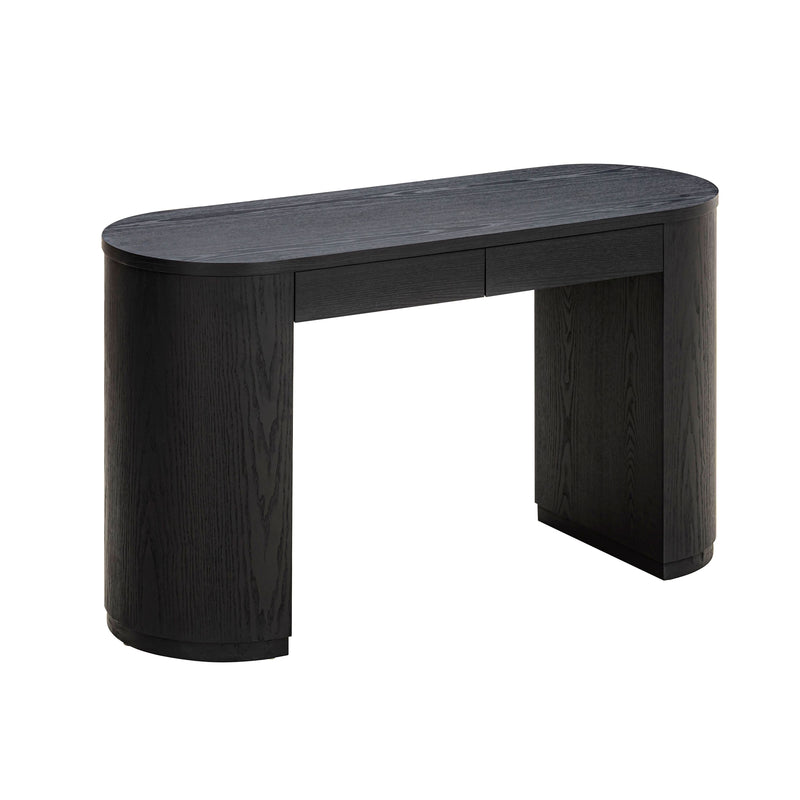 Marlow 52" Wood 2-Drawer Writing Desk - Black
