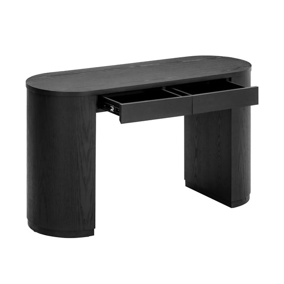 Marlow 52" Wood 2-Drawer Writing Desk - Black