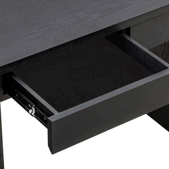 Marlow 52" Wood 2-Drawer Writing Desk - Black