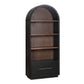 Marlow Wood Bookcase With File Drawer - Black