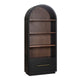 Marlow Wood Bookcase With File Drawer - Black