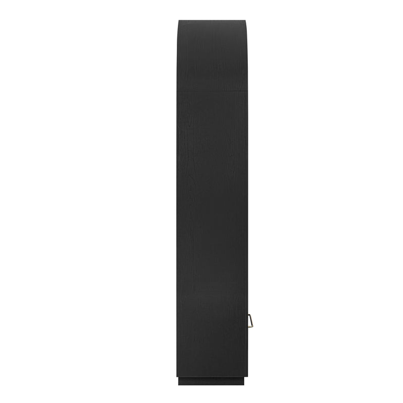 Marlow Wood Bookcase With File Drawer - Black