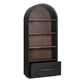 Marlow Wood Bookcase With File Drawer - Black